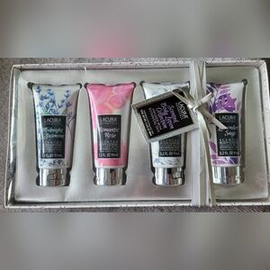 Pink and White Moisturizer and Body Oil Set